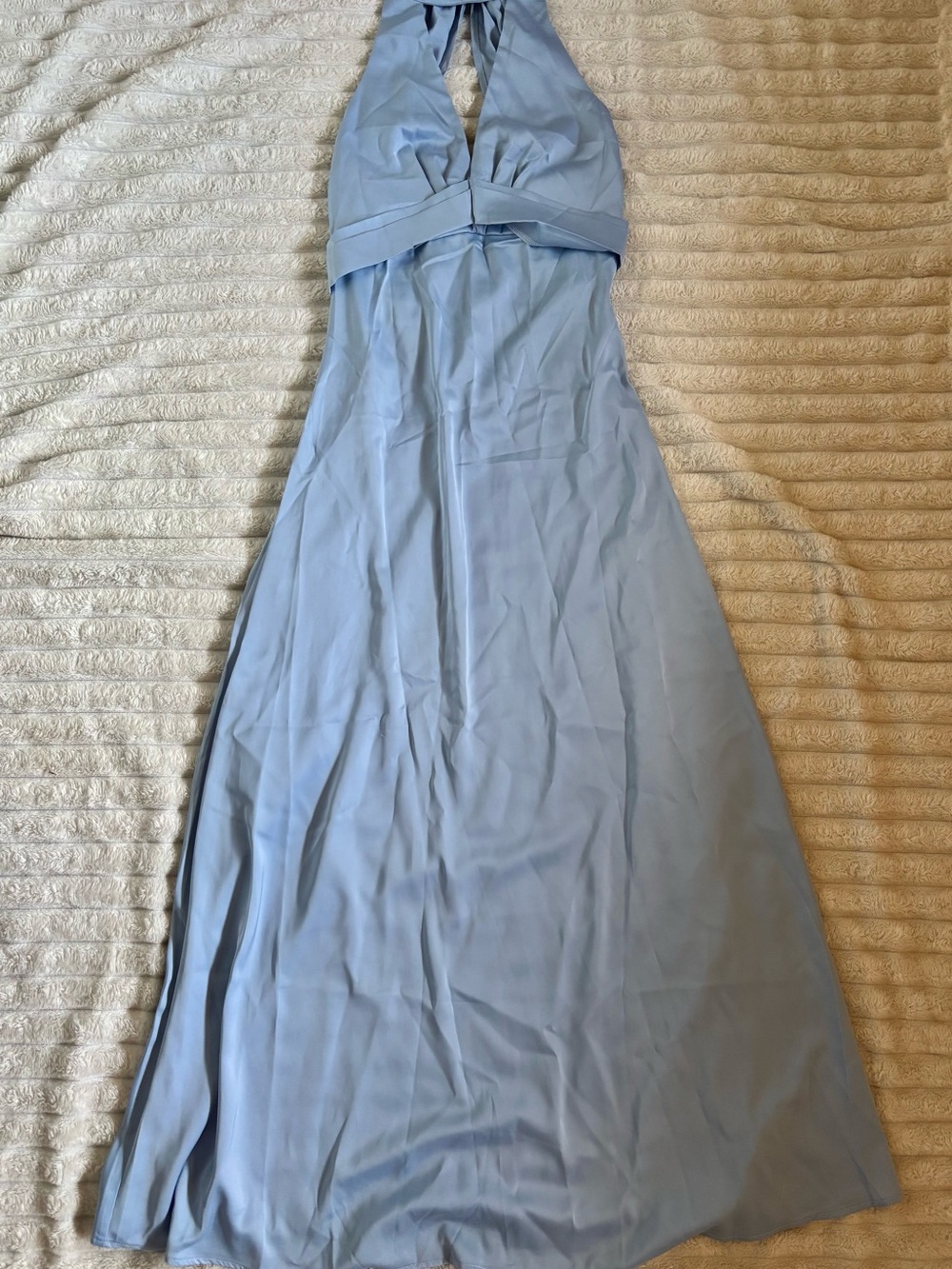 Cider Elegant Light Blue Halter Evening Dress - Picture 3 of 8